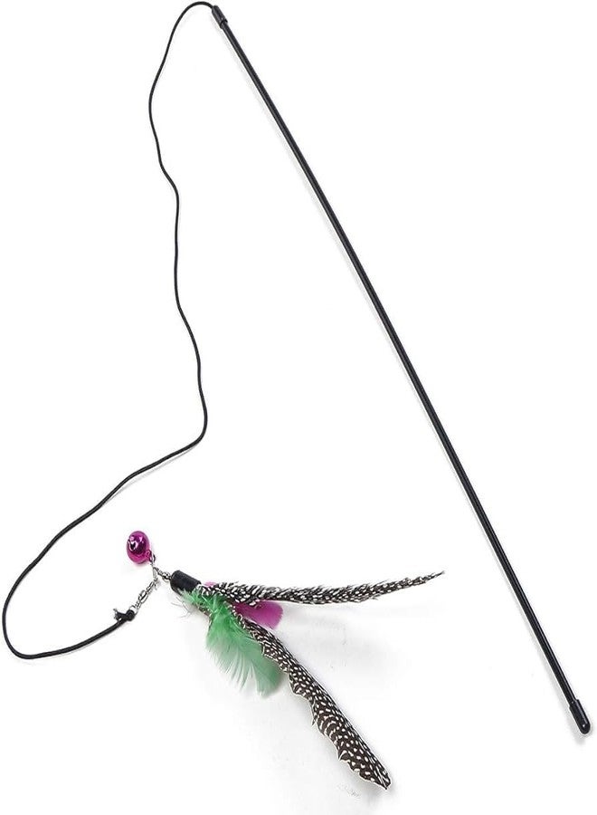 SKINPLUS Pet Cat Toy Cute Design Wire Feather Teaser Wand Plastic Toy for Cats - Image 4